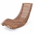 thumbnail image 1 of Spaco Outdoor Acacia Wood Rocking Chair with Widened Slatted Seat and High Back, Patio Rocking Chair, Brown, 1 of 10