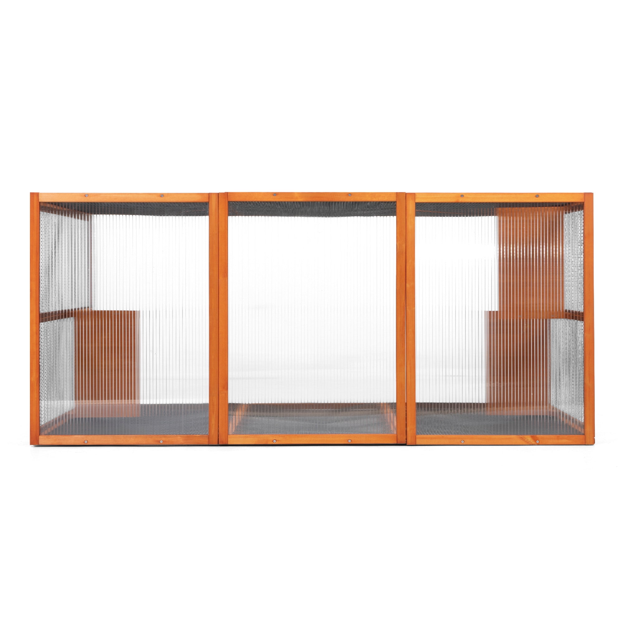 Spaco Outdoor/Indoor Cat Enclosure, Detachable Design, 3 Jumping Platforms, Waterproof Roof, Orange Color