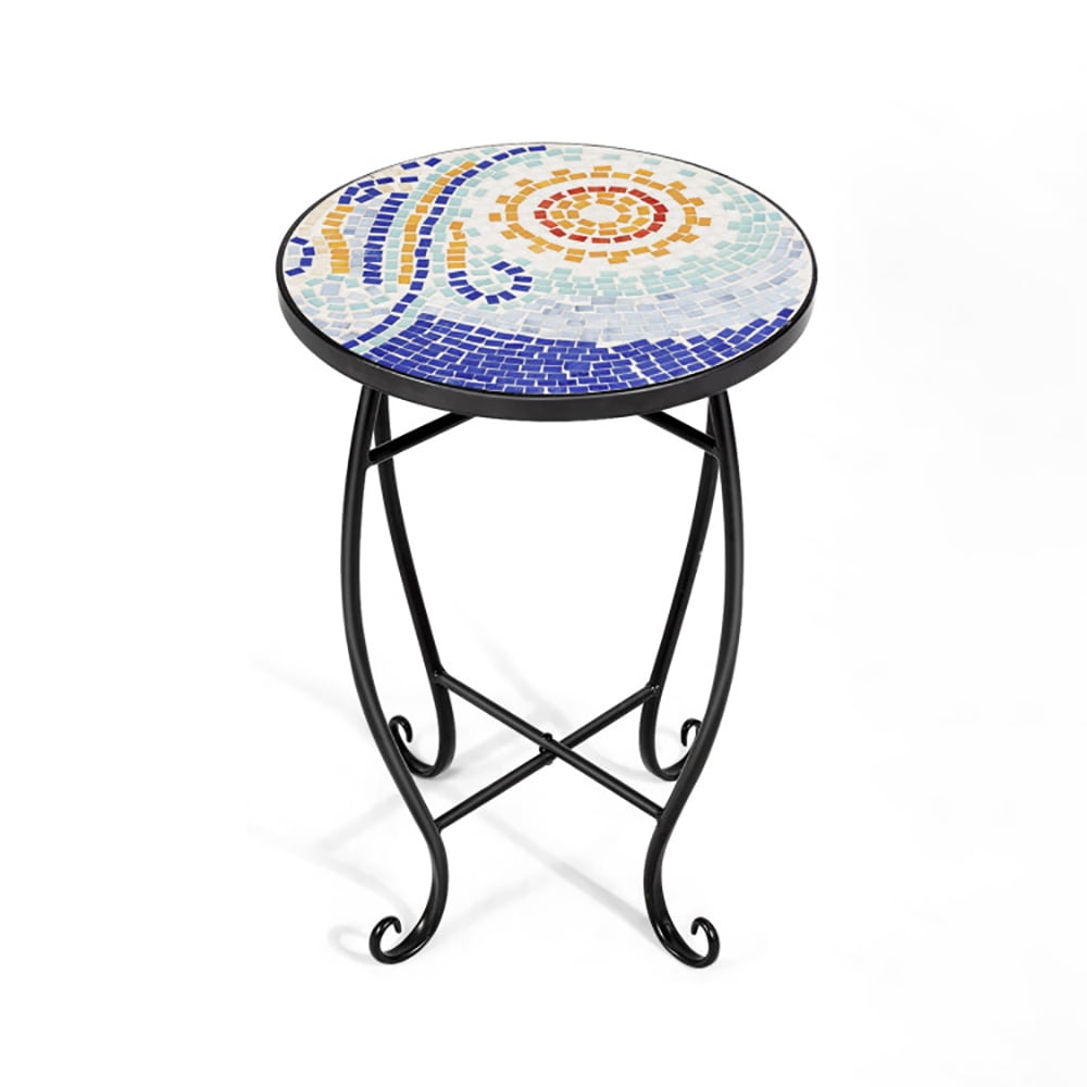 Spaco Outdoor Indoor Steel Accent Plant Stand Cobalt Table-Navy, Flower Pot Stand for Planter Corner Garden Balcony Patio Spaco Outdoor Indoor Steel Accent Plant Stand Cobalt Table-Navy, Flower Pot Stand for Planter Corner Garden Balcony Patio