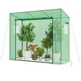 thumbnail image 1 of Spaco Outdoor Portable Walk-in Greenhouse with PE Cover Heavy-Duty Metal Frame Roll-up Zipper Door, Greenhouse for Indoor Backyard Outside, 1 of 8