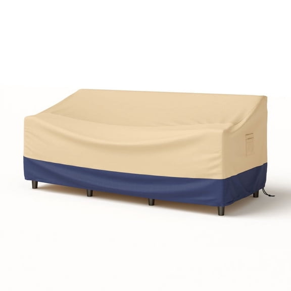 Spaco Outdoor Sectional Cover, Outdoor Patio Furniture Covers Waterproof Rip-Stop Anti-UV, Heavy Duty Outdoor Couch Cover with Padded Handle and Click-Close Straps-77 x 43 x 30 inches