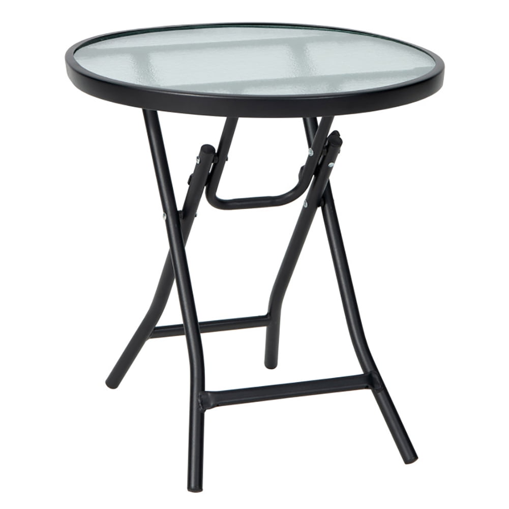 Spaco Outdoor Side Table, Patio Side Table with Tempered Glass Tabletop,Outdoor Side Table for Patio, Pool, Porch Spaco Outdoor Side Table, Patio Side Table with Tempered Glass Tabletop,Outdoor Side Table for Patio, Pool, Porch