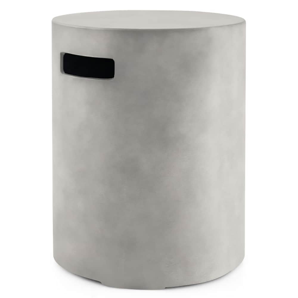 Spaco Outdoor Weather Resistant Tank Hideaway Table Fits Standard 20 LBS Propane Gas Tank for Fire Pits, Fire Pit Table for Outdoor as Patio, Garden, Gray