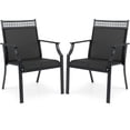 thumbnail image 1 of Spaco Patio Chairs Set of 2 with All Weather Breathable Fabric, Patio Chair for Outdoor as Garden, Yard, Black, 1 of 1