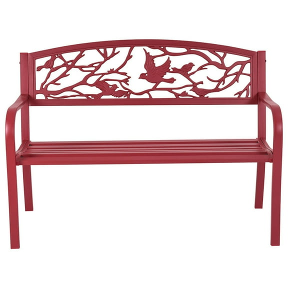 Spaco Patio Garden Bench Park Yard Outdoor Furniture, Outdoor Bench for Park, Porch, Patio and Backyard