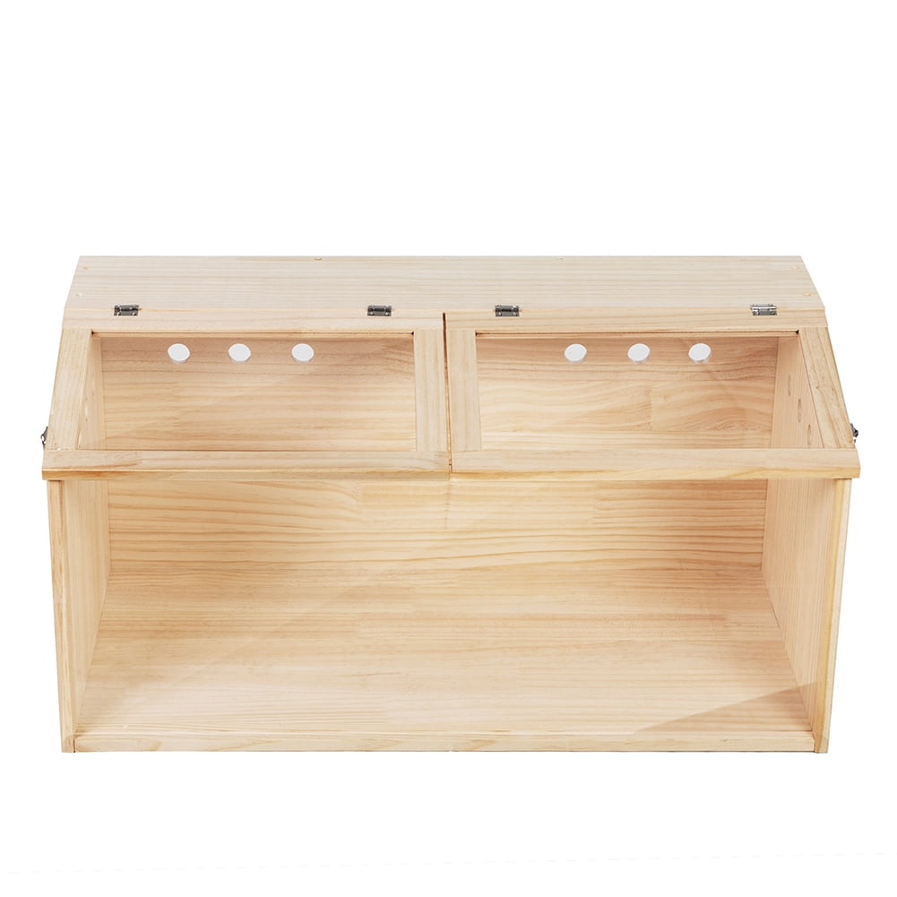 Spaco Pine & Acrylic Hamster Cage - Transparent Panels for Unobstructed View - Airy Ventilation Holes