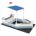 thumbnail image 1 of Spaco Pirate Ship Wooden Sandbox, Canopy Cover, Bench Seats, Leak-Proof Bottom Liner, Splinter-Free Design, Multicolor, 1 of 8