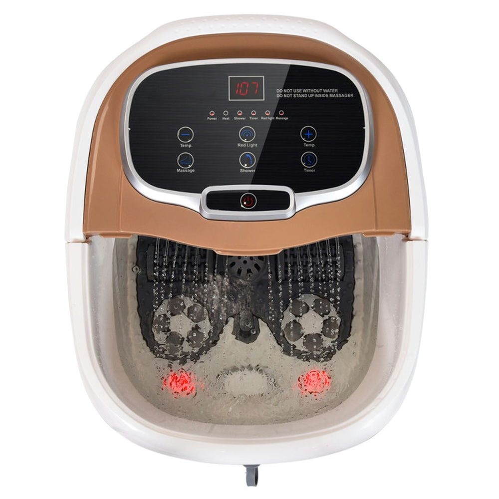 Spaco Portable All-In-One Heated Foot Bubble Spa Bath Motorized Massager-Coffee, Foot Massager Spaco Portable All-In-One Heated Foot Bubble Spa Bath Motorized Massager-Coffee, Foot Massager