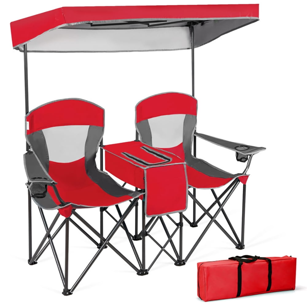 Spaco Portable Folding Camping Canopy Chairs with Cup Holder-Red,Folding Camping Chairs for Adult Hiking Fishing Beach Spaco Portable Folding Camping Canopy Chairs with Cup Holder-Red,Folding Camping Chairs for Adult Hiking Fishing Beach