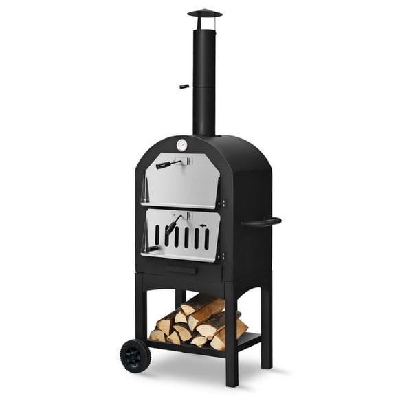 Spaco Portable Outdoor Pizza Oven with Pizza Stone and Waterproof Cover, Camp Stove for Outdoor Cooking