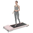 thumbnail image 1 of Spaco Portable Under Desk Treadmill, Walking Pad with Foldable Wheels, Remote Control, Pad with LED Display and 264 lbs Weight Capacity, Pink, 1 of 7