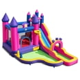thumbnail image 1 of Spaco Princess-Themed Inflatable Water Slide, 680W Efficient Blower, Climbing Wall + Slide + Basketball Hoop, Magical Play Experience, Multicolor, 1 of 7