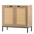 thumbnail image 1 of Spaco Rattan Storage Cabinet with 2 Doors Accent Bedroom Furniture for Living Room, Nature, 1 of 1