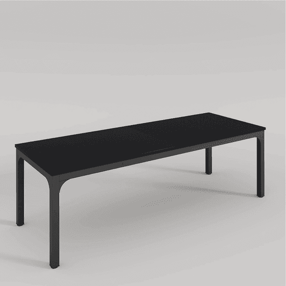 Spaco Rectangular Dining Table, 78 inch Long Kitchen Table for 6-8 People, Dining Table for Indoor as Living Room, Kitchen, Black