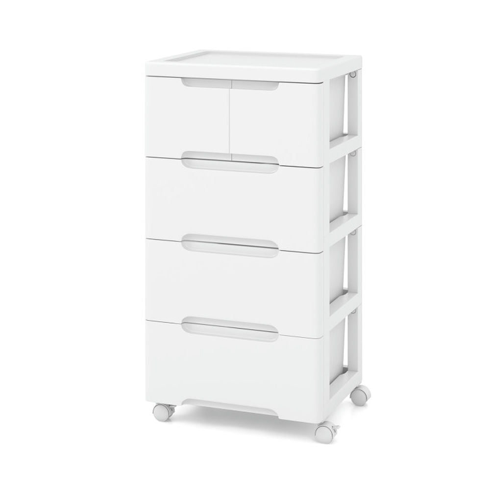 Spaco Rolling Storage Cabinet with Universal Wheels and 5/6/7 Drawers-5 Drawers, for Small Spaces, Bathroom, Living Room, Laundry Spaco Rolling Storage Cabinet with Universal Wheels and 5/6/7 Drawers-5 Drawers, for Small Spaces, Bathroom, Living Room, Laundry