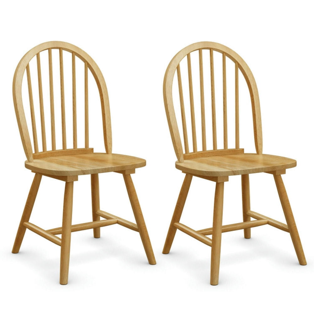 Spaco Set of 2 Vintage Windsor Wood Chair with Spindle Back for Dining Room, Lounge Chair, Dining Room Chair for Kitchen, Dining, Bedroom, Living