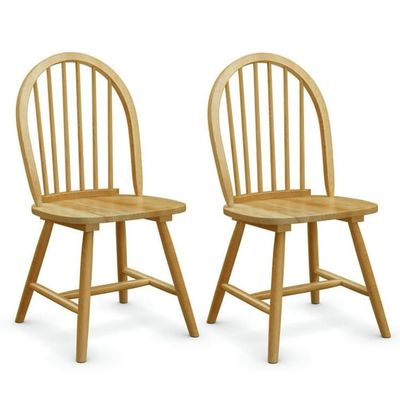 Spaco Set of 2 Vintage Windsor Wood Chair with Spindle Back for Dining Room, Lounge Chair, Dining Room Chair for Kitchen, Dining, Bedroom, Living