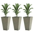 thumbnail image 1 of Spaco Set of 3 Tall Planters with Drainage Hole, 28" Flower Plant Pots for Outdoor, Gray, 1 of 12