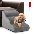 thumbnail image 1 of Spaco Spaco 3-Tier Non-Slip Dog Steps with High-Density Sponge and Silicone Paw Prints, Dog Stairs for Couch Bed Sofa, Dog Stairs for Small Dogs, Gray, 1 of 10