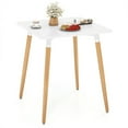 thumbnail image 1 of Spaco Square Dining Table with Adjustable Foot Pads, Dining Table for Indoor as Dining Room Kitchen, White, 1 of 8