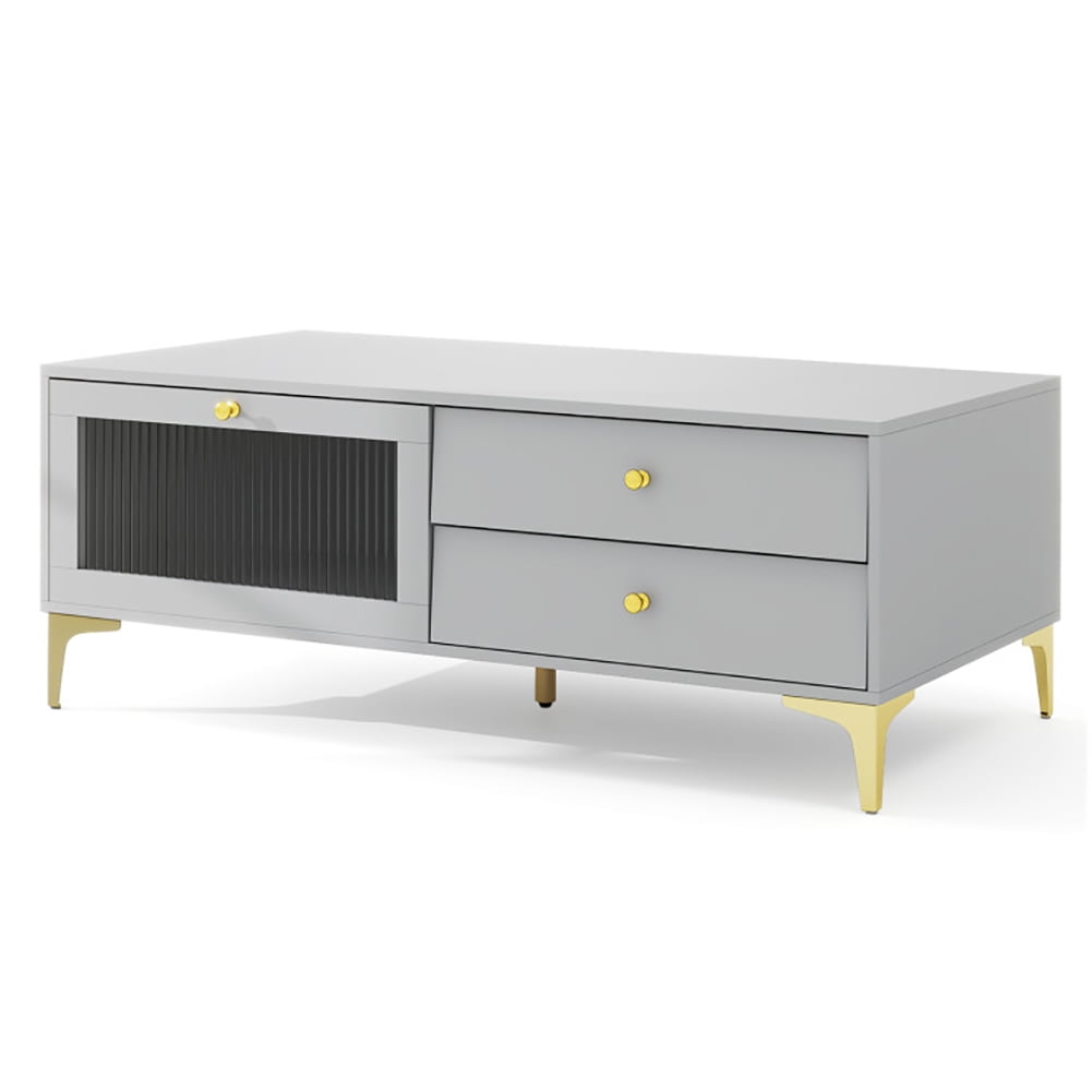 Spaco TV Stand with Compartment and Drawers for 55 Inch TV, TV Stand for Indoor as Home, Gray