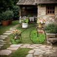 thumbnail image 1 of Spaco Tricycle Plant Stand Flower Pot Cart Holder, Garden Decor Plant Stand with 3 Hollowed Baskets for Patio, Garden, Backyard, Brown, 1 of 11