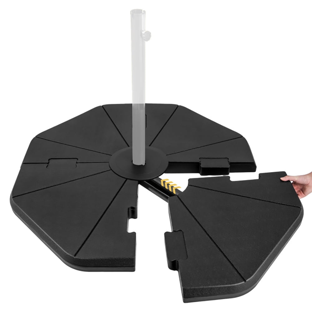 Spaco Umbrella Base, 4-Piece Fillable Umbrella Base Stand for Garden Yard Poolside for Outdoor Patio Market Table Umbrella