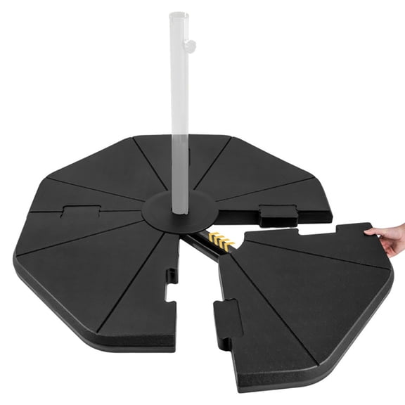 Spaco Umbrella Base, 4-Piece Fillable Umbrella Base Stand for Garden Yard Poolside for Outdoor Patio Market Table Umbrella