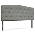 thumbnail image 1 of Spaco Upholstered Headboard with Adjustable Height, Button Tufted Upholstery, Easy Assembly Gray, Full, 1 of 3
