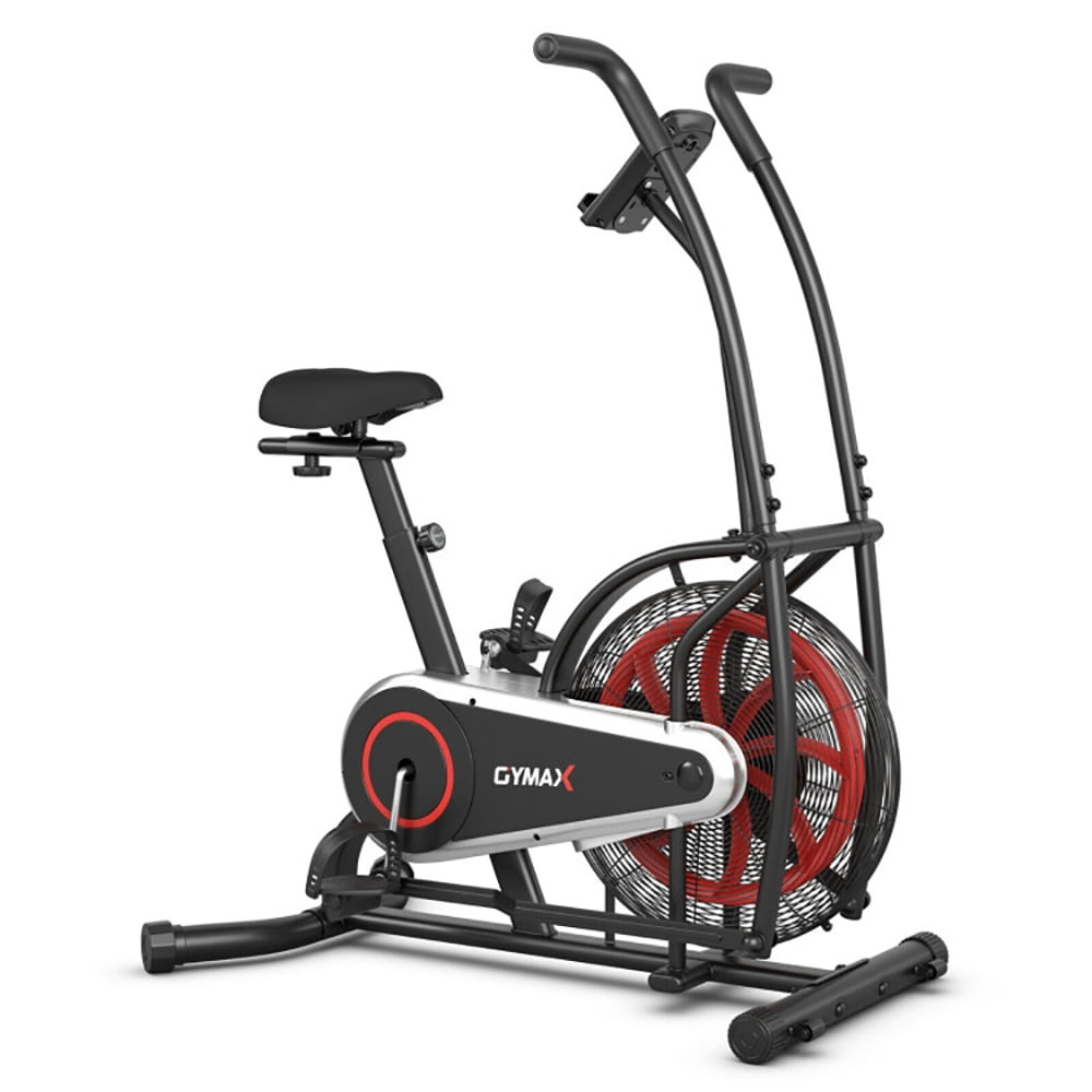 Spaco Upright Air Bike with Unlimited Resistance Black Stair Stepper Total Body Fitness Cross Trainer Walmart