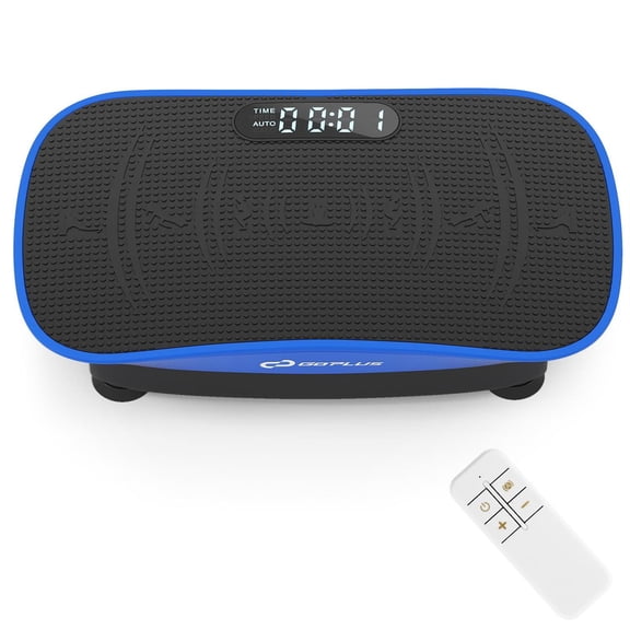 Spaco Vibration Plate Exercise Machine, 10 Speed Intensities, Remote Control, Home Workout, Blue