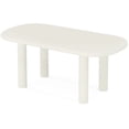 thumbnail image 1 of Spaco Wood Dining Table, 63" Modern Oval Kitchen Table for 4-6 People, Dining Table for Indoor as Living Room, Kitchen, White, 1 of 4
