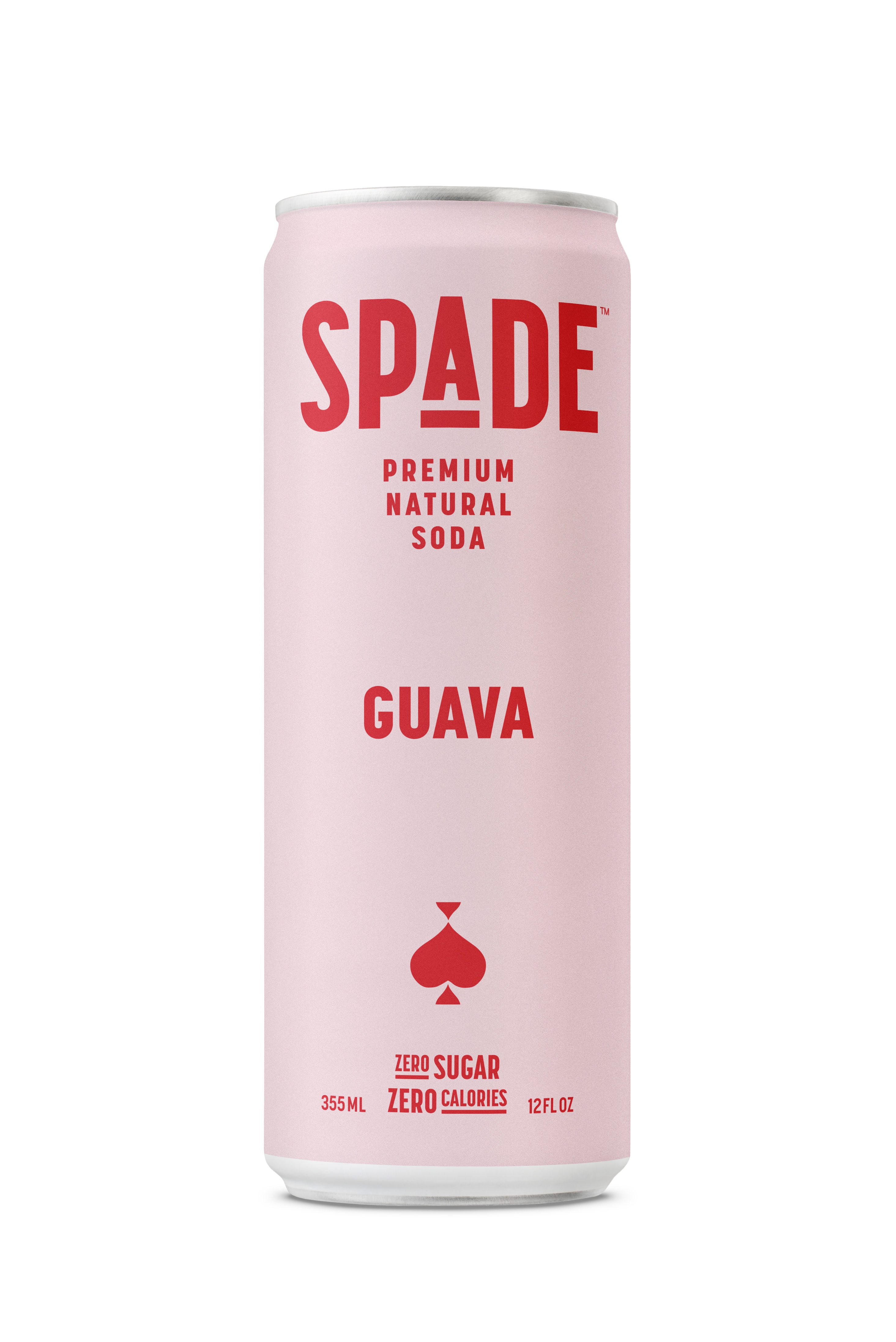 Spade Guava Soda - Premium All-Natural, 0 Sugar, 0 Calorie, Electrolyte, Healthy Non GMO