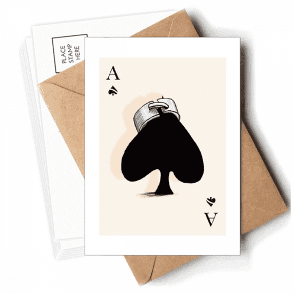 Spade A Playing Cards Pattern Postcards Envelopes Blank Note Cards Mailing