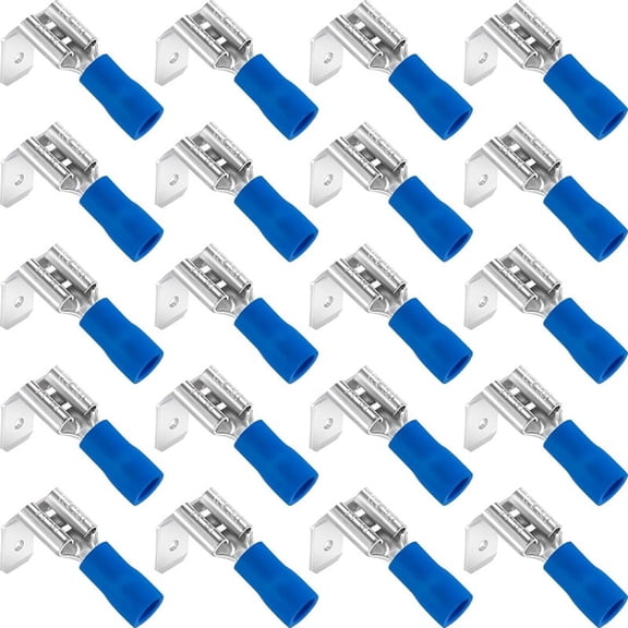 Spade Connectors, Disconnect Piggyback Spade Assortment Kit, Semi-Insulated Female/Male Cable Crimp Terminals,16-14 AWG