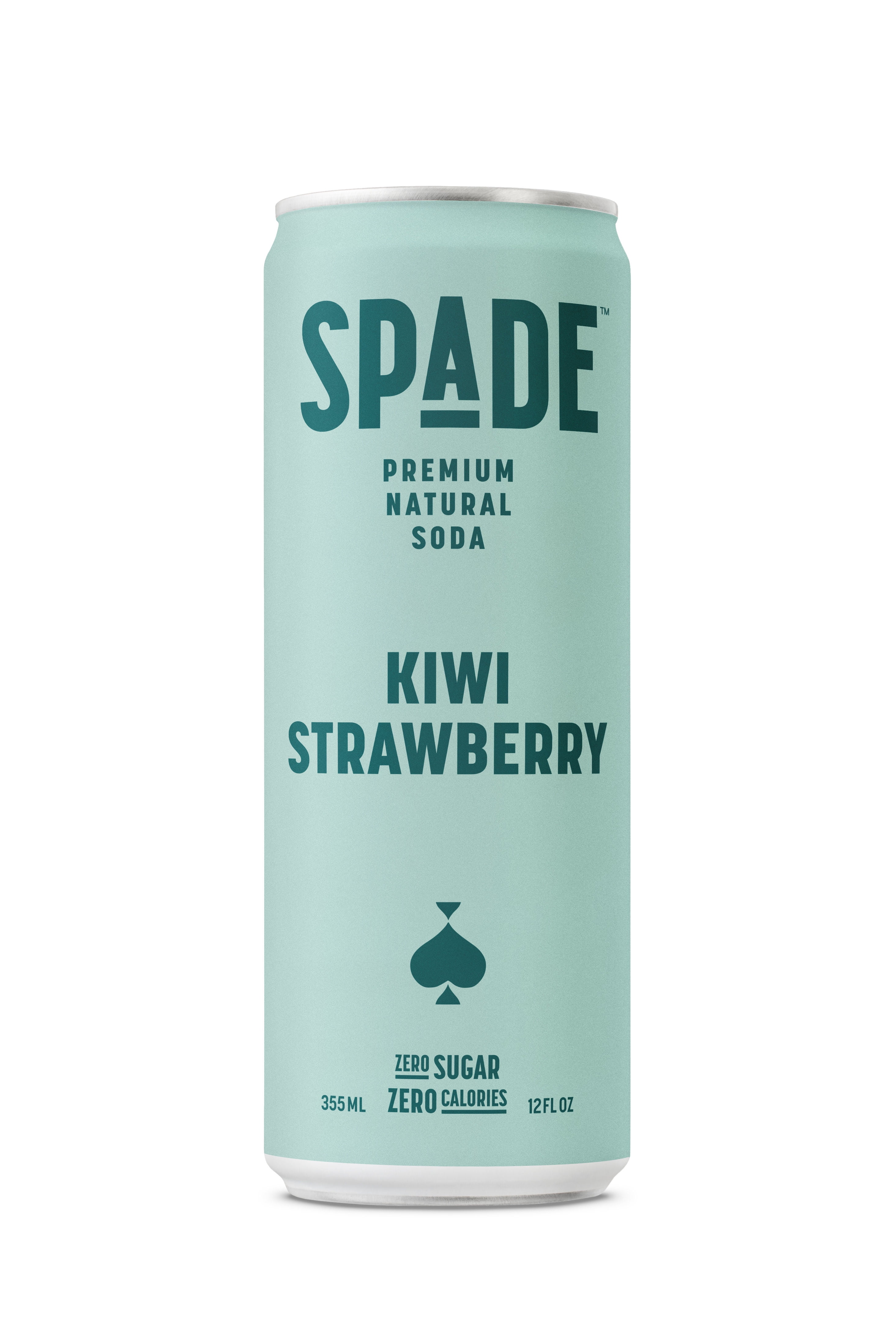 Spade Kiwi Strawberry Soda - Premium All-Natural, 0 Sugar, 0 Calorie, Electrolyte, Healthy Non GMO