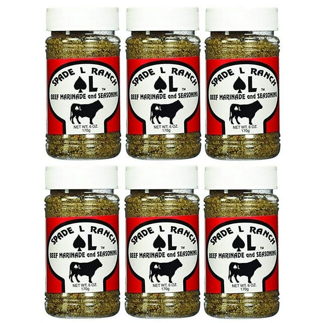 Spade L Ranch Beef Marinade and Seasoning 6 Oz. (Pack of 6)