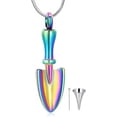 thumbnail image 1 of Spade Shape Cremation Jewelry Stainless Steel Shovel Memorial Urn Necklace Memorial Keepsake Pendant for Ashes for Men&Women, 1 of 7