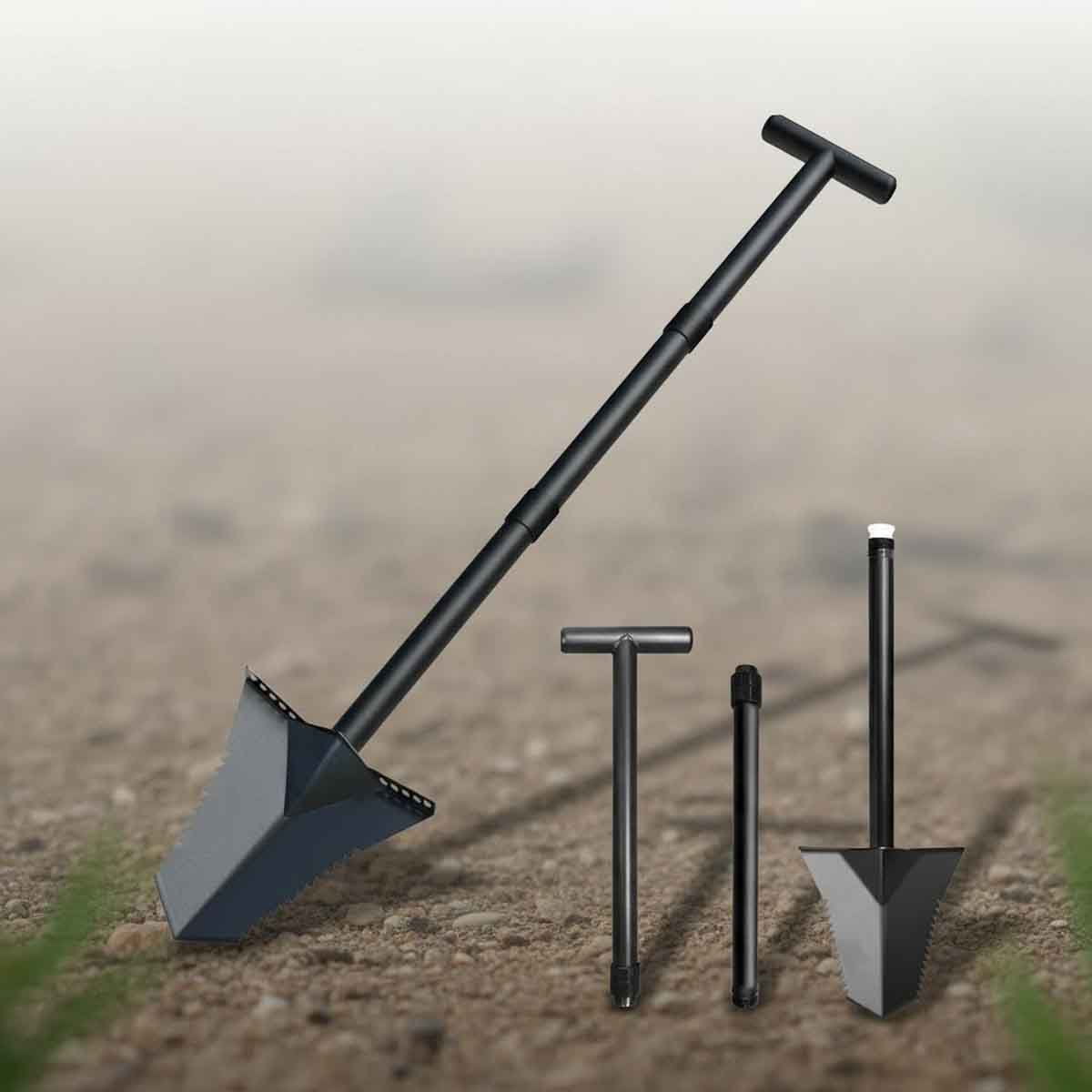 Spade Shovel, Heavy Duty Digging Tool with T Handle, Serrated Blade and ...