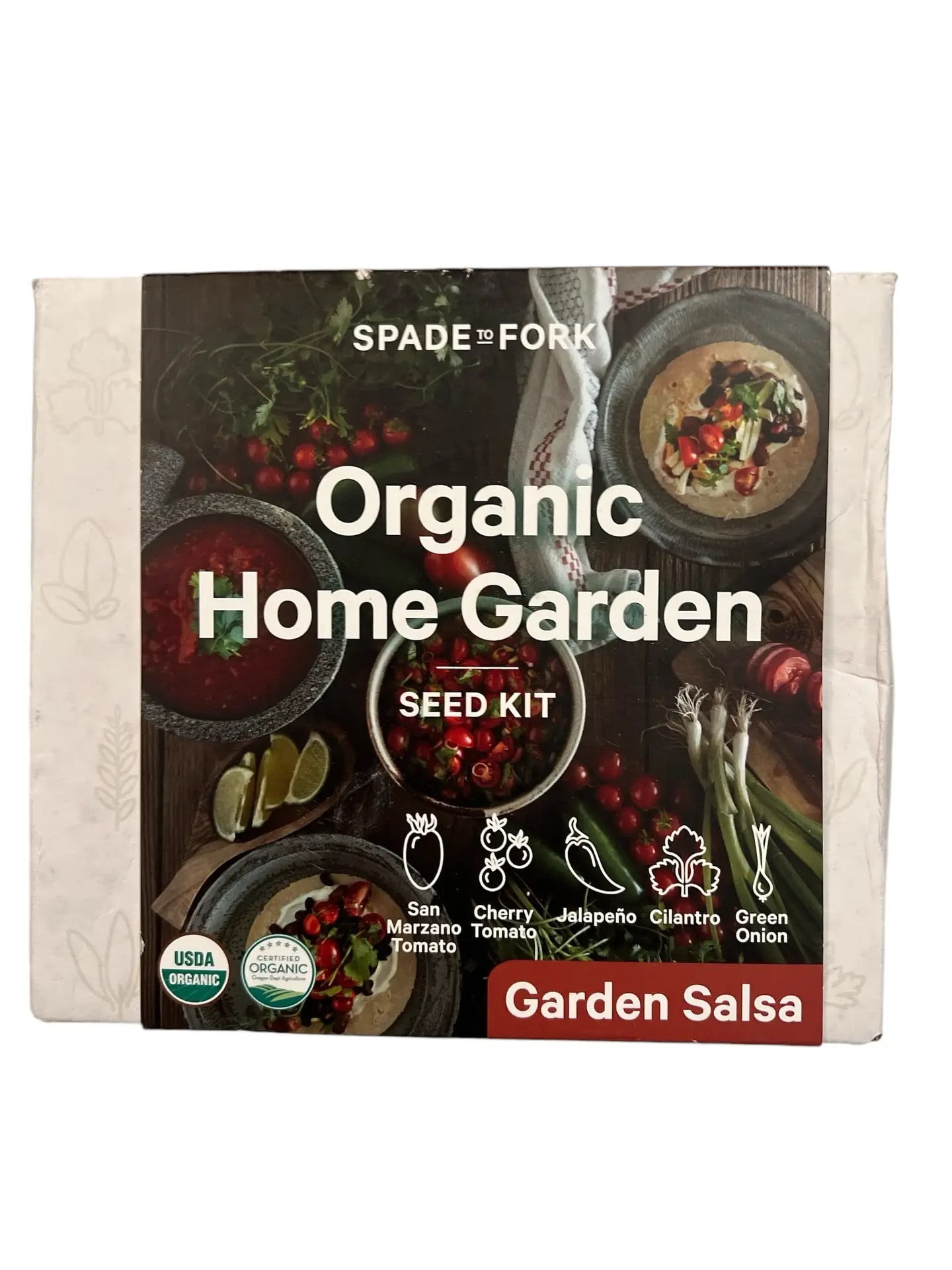 Spade To Fork Organic Home Garden Seed Kit - Grow Your Own Fresh Garden Salsa