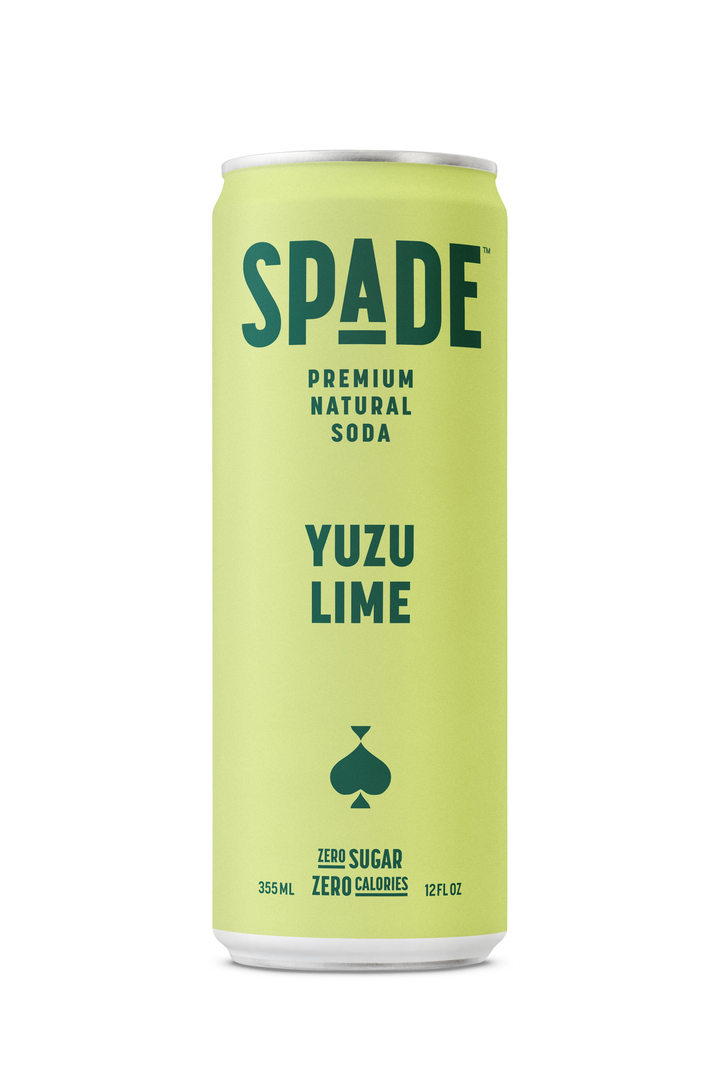 Spade Yuzu Lime Soda - Premium All-Natural, 0 Sugar, 0 Calorie, Electrolyte, Healthy Non GMO