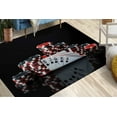 thumbnail image 1 of Spades Royal Flush Rug, Poker Rugs, Royal Flush Rug, Modern Rugs, Gift For Her, Front Door Rug, 3D Printeds Rug, Machine Washable Rug, 3.3'x5' - 100x150 cm, 1 of 4