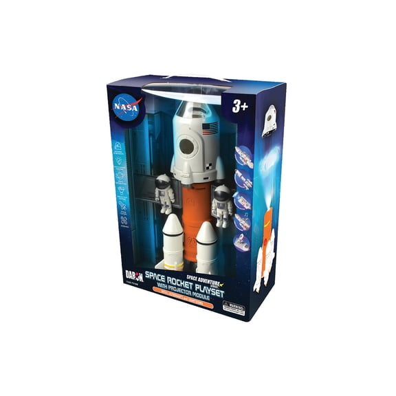 Spae Adventure Space Rocket Playset with Capsule, Projector & Special Effects Modules