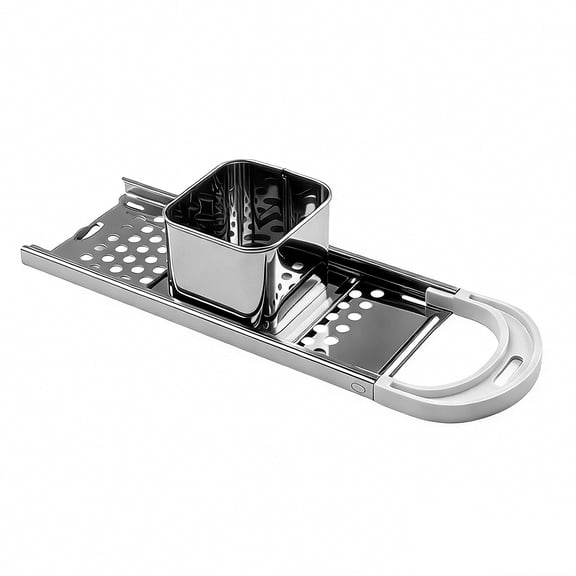 LAPTOM MAX Spaetzle Press Stainless Steel German Noodle Dumpling Maker with Comfort Grip Handle and Safety Pusher