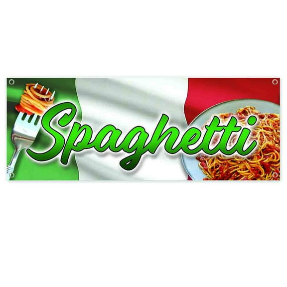Spaghetti 13 oz Vinyl Banner With Metal Grommets