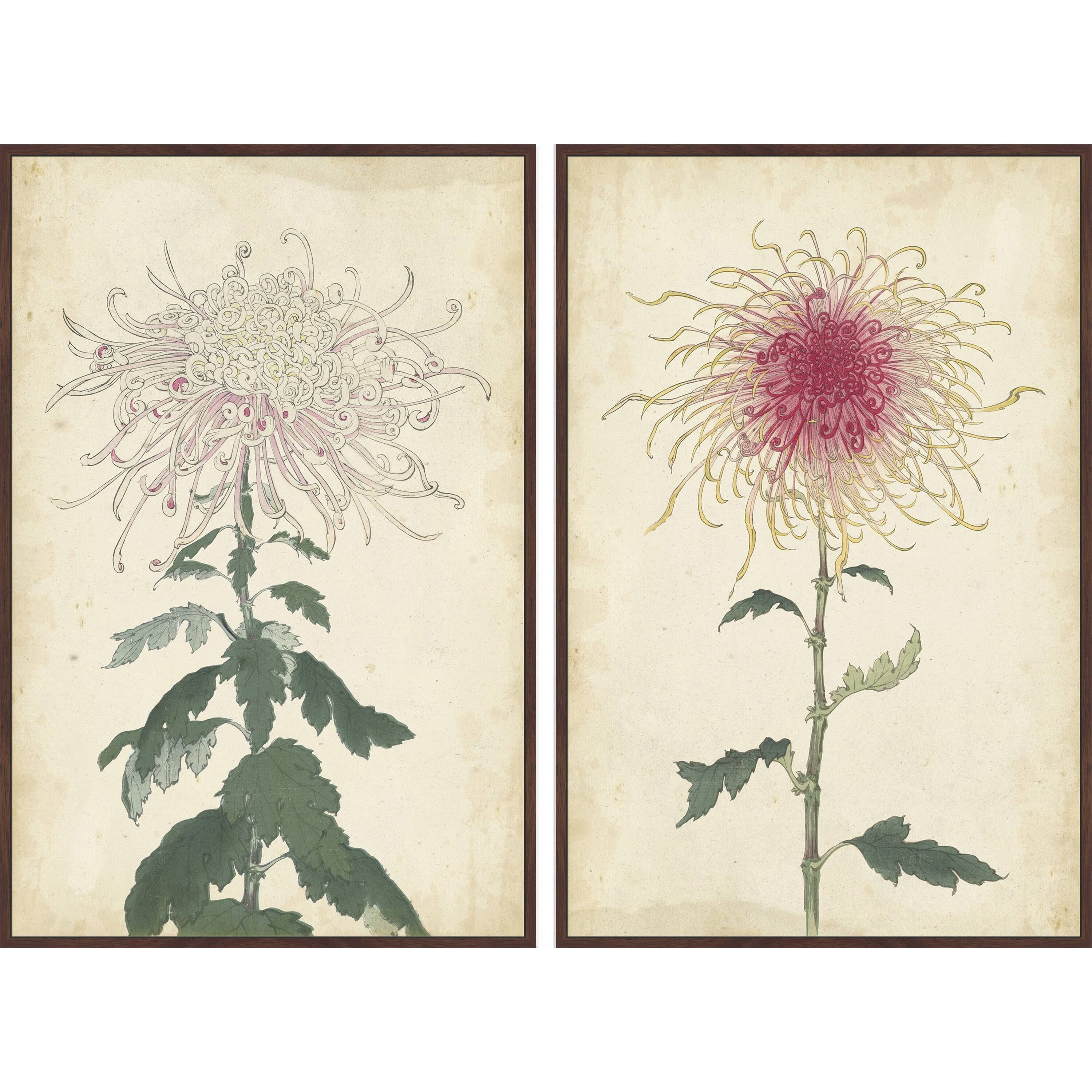 Spaghetti Blooms Diptych