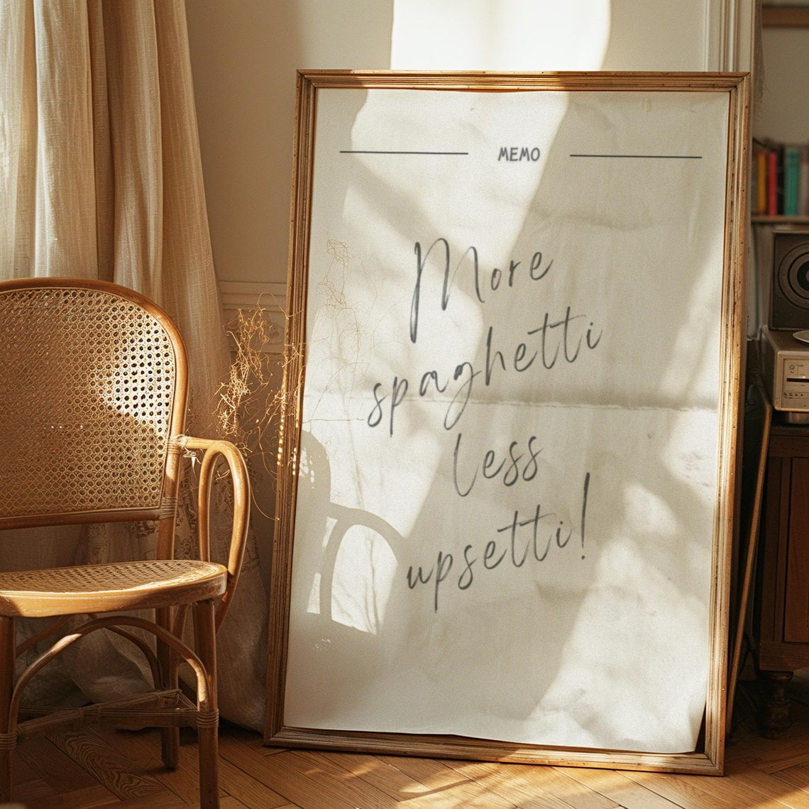 More Spaghetti Less Upsetti,Funny Kitchen Saying Art,Vintage Kitchen ...