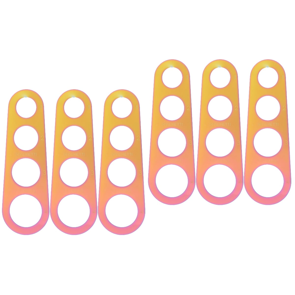 Spaghetti Measuring Gadget 4-Hole Pasta Ruler Stainless Steel Kitchen ...