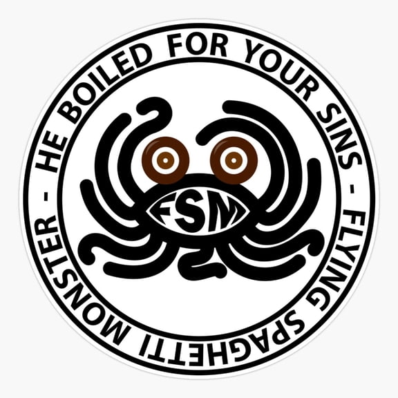 Spaghetti Monster Coin Inspired Sticker