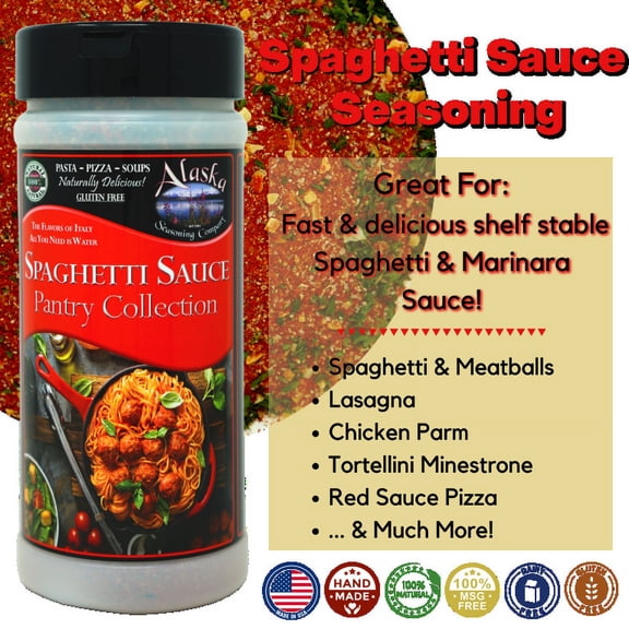 Spaghetti Sauce Mix - 100% Natural Spaghetti Pasta Sauce Blend - Alaska Seasoning Company